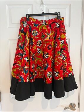 Lindy Bop Vintage Inspired Bird Pattern Skirt - US 12